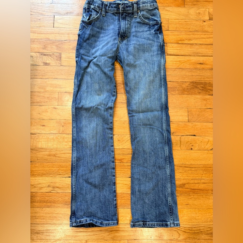 2 pair of Wrangler Retro Boys 14 Slim (1 slim boot fit and 1 relaxed boot fit)